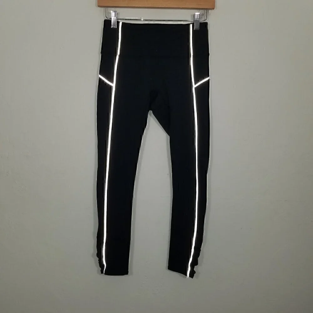Free People Running Reflective Leggings Black